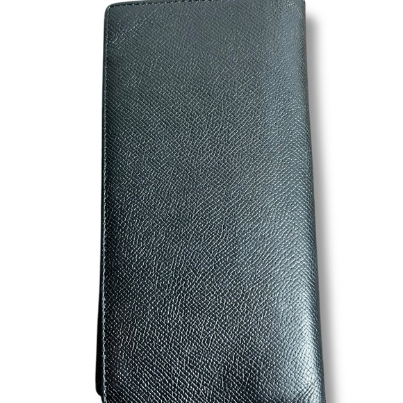 Coach Black Pebbled Leather Long Flap Card‎ Wallet Everyday Minimalist Classic - Picture 2 of 16